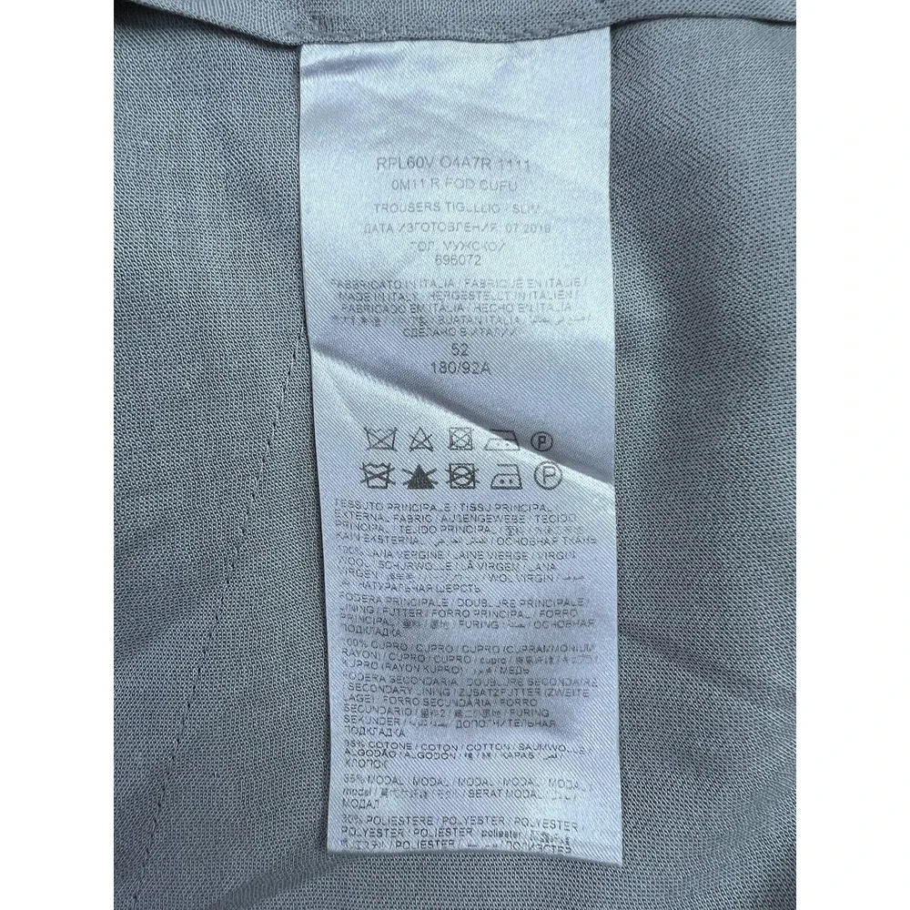 Brioni Dress Pants Mens 38x32 Gray Wool Blend Lined Regular Fit Italy READ